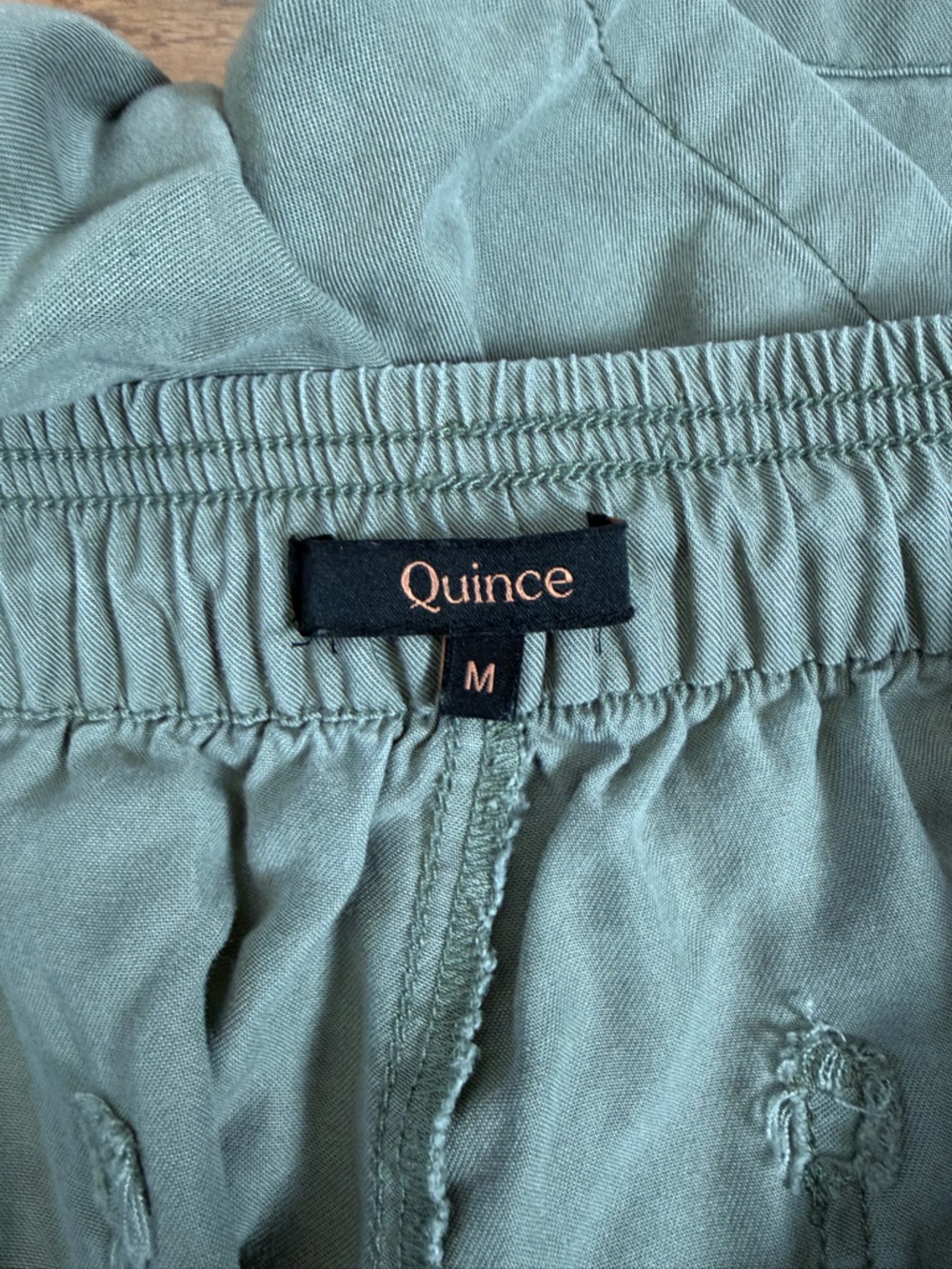 Quince Vintage Wash Tencel Utility Shorts NWOT - Picture 3 of 5